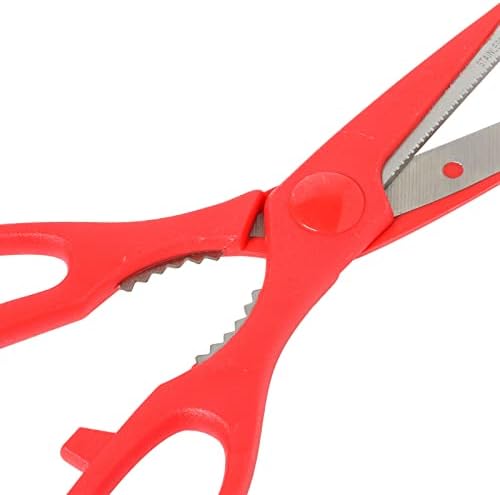 Beille 8,5 инчи од не'рѓосувачки челик кујнски ножици за ножици за ножици - црвено