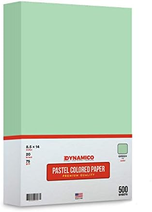Зелена 8,5 x 14 правна големина пастелна хартија во боја на светлина | 1 рем од 500 листови