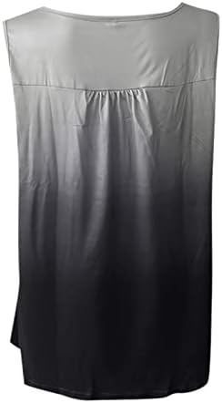 Lcepcy женски проток Хенли резервоарот Топ Скриј Бели кошули 2023 Лето лабава вклопена блуза без ракави за носење со хеланки