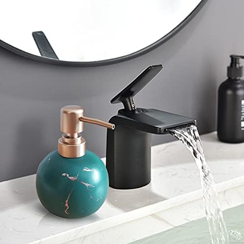Зелен сапун за диспензерот и сапунот за сапун поставено за кујна, трајни додатоци за злато керамички бања, лесни за чистење
