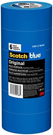 Оригинална лента со повеќе површински сликари на Scotchblue, 1,88 инчи x 60 јарди, 6 ролни и Scotchblue оригинална лента со мулти-површински