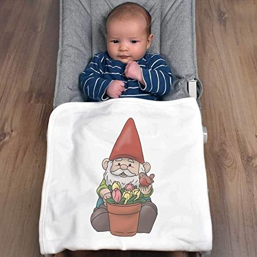 Azeeda 'Симпатична градина gnome' памучно бебе ќебе/шал
