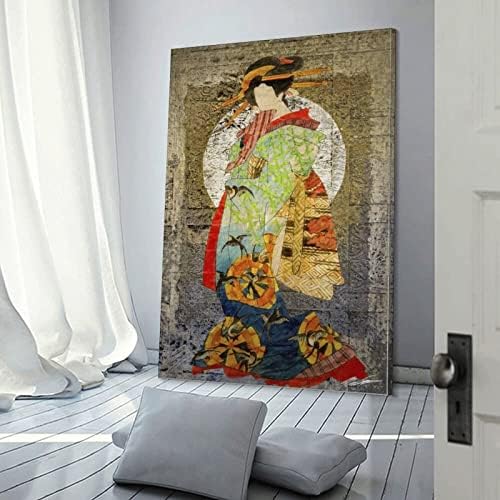 Јапонски уметнички wallид декор Јапонски гејша постер гроздобер гејша слики wallидни уметнички слики платно wallид декор дома