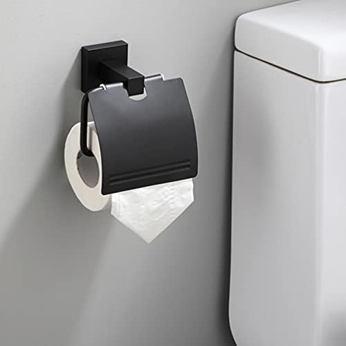 Држач за пешкири за црна хартија, тоалет, ролна за тоалети, држач за тоалети, кујна, wallид, монтирање на тоалетна хартија ролна за бања кујна