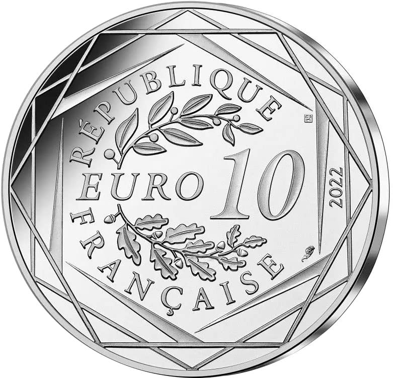 2022 де Астерикс PowerCoin Convivialité Conviviality сребрена монета 10 € Euro France 2022 BU брилијантно нециркулирано