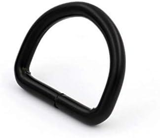 Генерички метална црна Д прстен тока 1 Внатрешен дијаметарски прстен за јамка за пакет чувари од 15