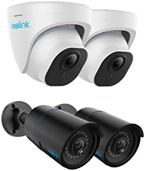 Reolink PO на отворено домашните камери за дома, 5MP Dome Bullet IP надзорни камери, Паметно откривање на човекот/возила, работа со паметен