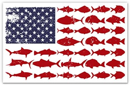 Налепници за американско Риболовно Знаме - 2 Пакувања Налепници од 3 инчи-Водоотпорен Винил За Автомобил, Телефон, Шише Со Вода , Лаптоп-Налепници