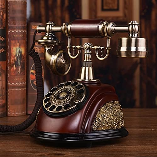 Ретро -кабел Телефонски телефонски бирање на фиксни телефонски телефон со редицијална функција Стариот стил Аналоген телефон за дома и канцеларија