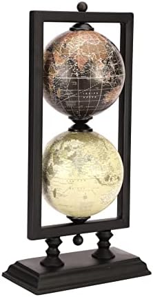 Се потпираат+ 12 x 6,6 Декоративен светски патник Глобус со штанд - ротирачки работна површина за географска матична маса табела за канцелариски