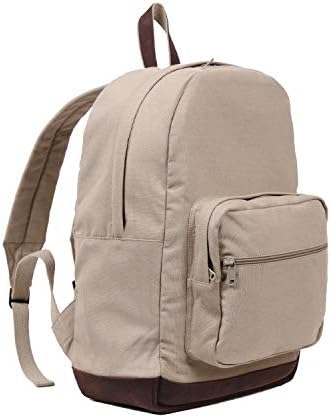 Rothco Canvas Partdrop Pack, маслиново драб/кожни акценти