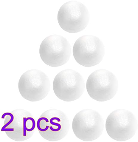 Happyyami 20 парчиња топки од пена од 3 инчи уметности и занаети материјали Божиќни полистирен занаетчиски топки бели