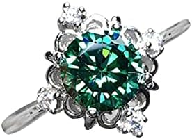 2023 Зелен цирконија прстен Едноставен женски дијамантски предлог за свадба на прстени прстени за прстени мажи