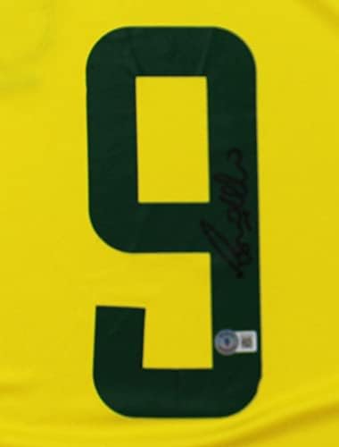 Роналдо Назарио Автограмиран / Потпишан Бразил Автентичен Жолт Фудбалски Дрес