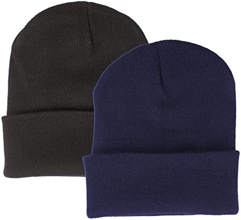 2 пакувања направени во САД дебела beanie манжетна премија за глава зимска капа
