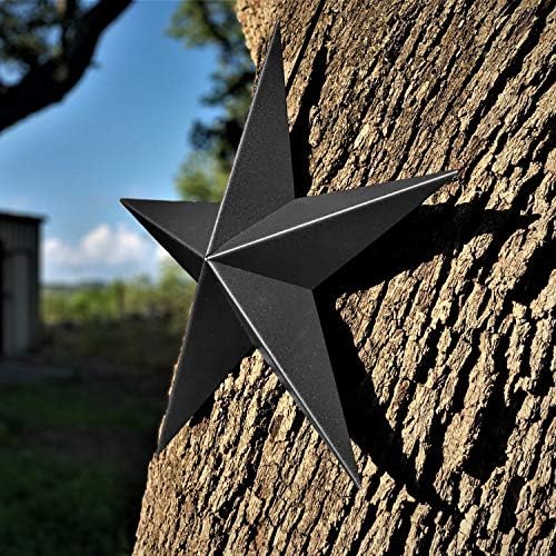 Ecorise Темна бронзена штала starвезда - starвезден wallиден декор, метални starsвезди за надвор или внатре во куќата, железо Тексас