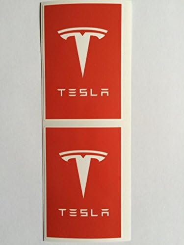 2 Tesla значки амблем црвен со декорации за SBD