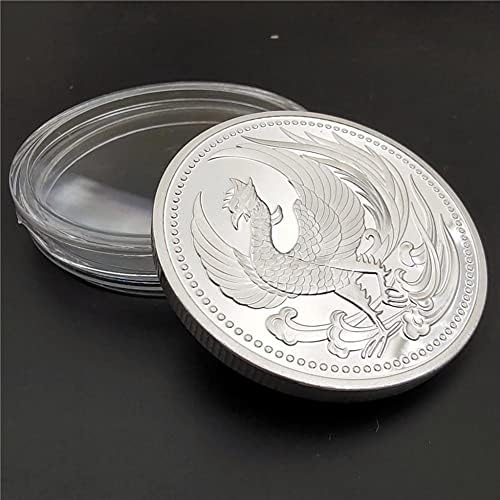 Феникс Антички Сребрена Монета Јапонија Птица Скали Кои Сакаат Монети Колекционерски Предмети Уметност Занает Значка Медал Колекција Подарок