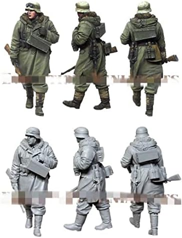 Goodmoel 1/35 WWII германски војник смола фигура / неисправен и необоен војник минијатурен комплет / HC-3035