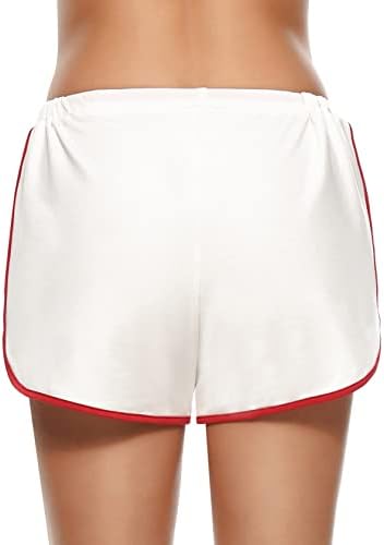 Ymdltue женски памучни шорцеви меки атлетски тренинзи шорцеви џеб еластичен спорт кратко дно