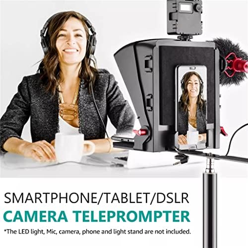 Uoeidosb teleprompter prompter за паметен телефон/таблет/dslr видео -снимање на видео -интервју во живо со далечински управувач