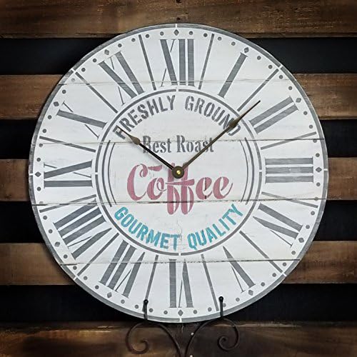 Завршено кафе -часовник на кафе - париски римски броеви - DIY сликарство рустикално дрво часовници мали до екстра големи за декор за домови