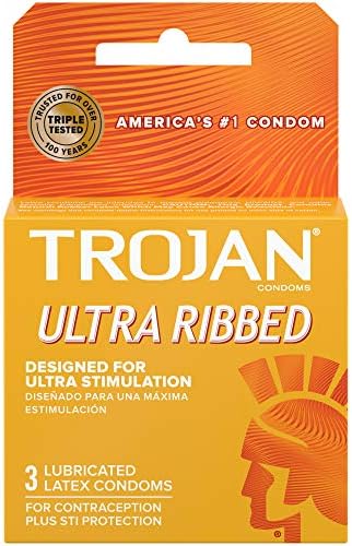 Тројански стимулации Ултра ребрестиот подмачкан кондом, 3КТ