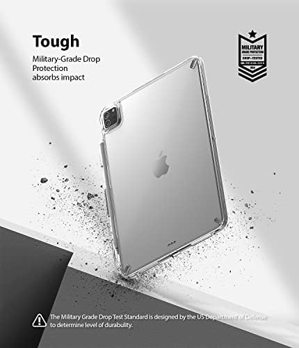 Ringke Fusion [Case + држач за молив] компатибилен со iPad Pro 11 инчи случај транспарентен тврд грб шок -отпорен на двојно воздух џеб браник