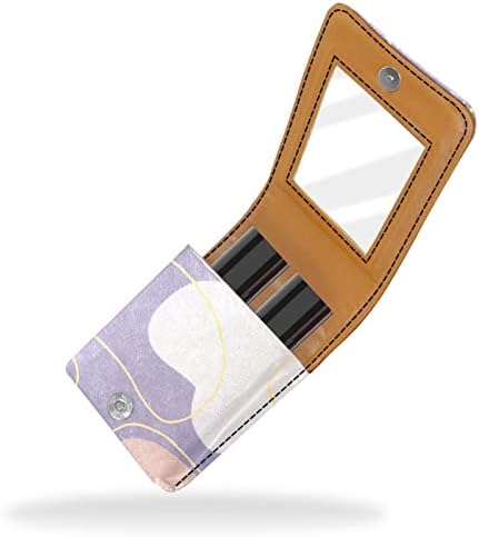 Кармин за шминка ОРИУКАН торба ЗА кармин со огледало пренослив торбичка за складирање кармин организатор за складирање сјај за усни, Виолетови