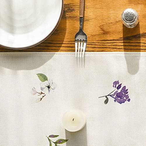 Артроиден режим Виолетова лаванда остава дома слатка домашна летна маса тркач, сезонска пролетна кујна за трпезариска маса за украси за