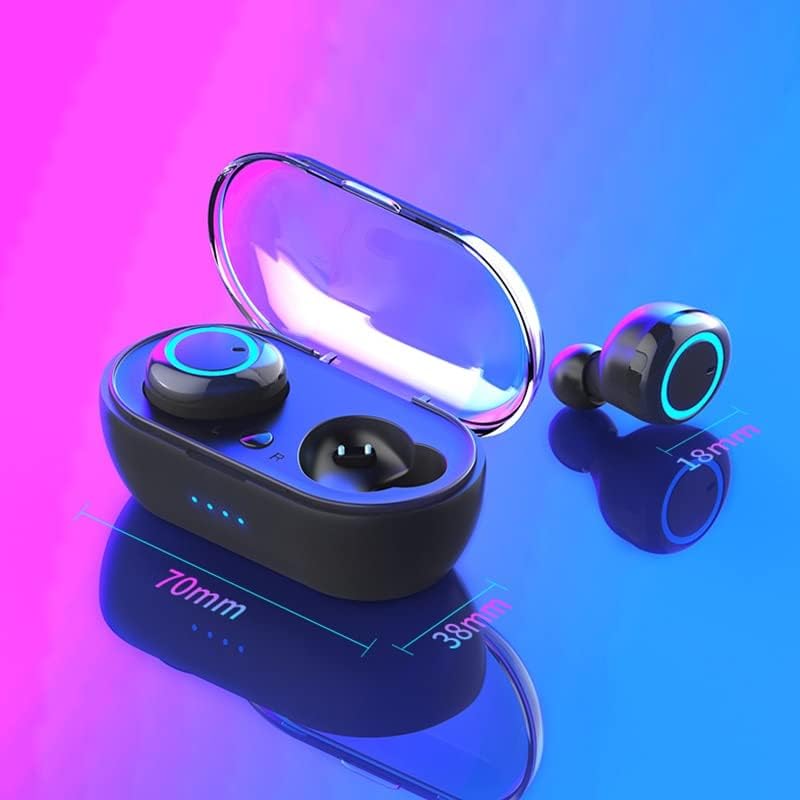 Слушалки за слушалки со Bluetooth Bluetooth безжичен Blu Y50 TWS Безжични слушалки Спорт слушал 5.0 Bluetooth игри со слушалки за