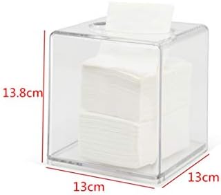 Box jardwe квадратно ткиво кутија 2 парчиња акрилен квадратен ткиво на лицето диспензерот кутија за покривање на капакот на