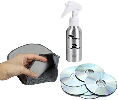 ЦД ДВД чистач за чистење раствор течност за спреј - Премиум компактен комплет за чистење на дискот со анти -статичка ракавица за микрофибер ткаенина