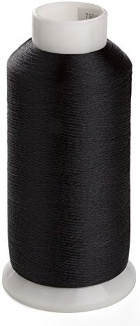 SimThread 2 Bobbin Thread за машина за шиење и вез 1 црна и 1 бела 5500 јарди секој - 60WT Polyester Bobbin Пополнете ги навојните нишки