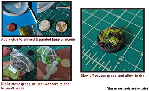 Стоунхавен минијатури статичка трева, суво кафеава - влакна со должина од 2мм - Мастер за квалитет на база и сценографија - реална