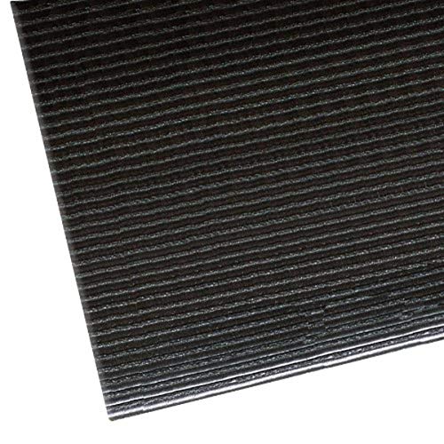 Notrax 406 Razorback анти-фатиџ мат со Dyna-Shield PVC сунѓер, 2 'ширина x 60' должина x 1/2 дебелина, сива