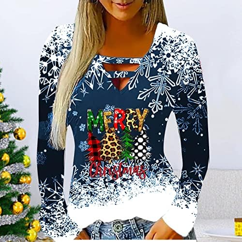Auimank Божиќно екипаж џемпери женски грди Божиќни џемпери Среќни божиќни кошули за џемпери за жени, жени