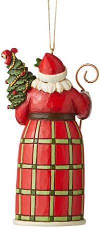 Enesco Jim Shore Country Living Дедо Мраз со елка што виси украс, 1 во H x 1 во W x 1 во L, повеќебојни