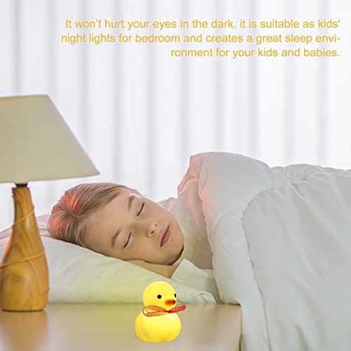 Toyandona Детска спална соба ноќна светлина патка предводена ноќ со дрвен календар дете патка патка ноќна расадник ноќна ламба симпатична животинска