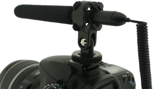Polaroid Pro Video Ultra Think & Light Condenser Photgun Microphone со шок монтирање за JVC GZ-EX555, EX-515, EX-505, EX555,