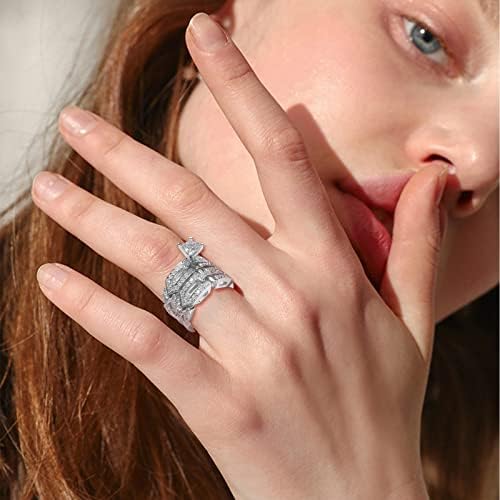 Прстени за венчавки и ангажмани креативно носење мода од розово прстен на в Valentубените, женски ринг -дијамант да биде -кл.