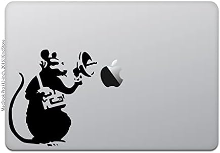 Kindубезна продавница MacBook Pro 13/15 /12 Налепница за налепници MacBook Rocing Rat Banksy Banksy Black M846-B