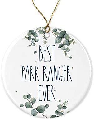 Орнамент на паркот Dianddesigngift, најдобар украс на паркот Ranger некогаш украс, најдобар парк ренџер Божиќен украс, роденденски