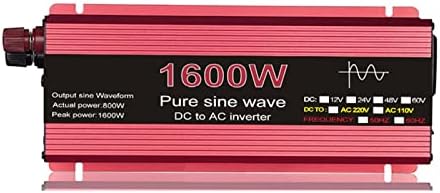 1600W чист синусен бран инвертер со AC излез DC 12V/ 24V до AC 220V конвертор LED дисплеј преносен инвертер за автомобили