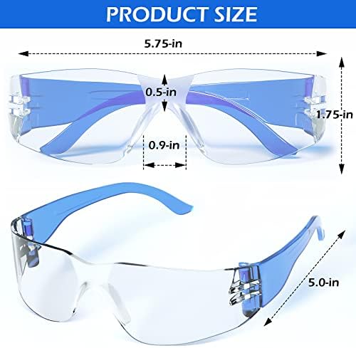 Безбедносни очила OXG најголемиот дел од 24, ANSI Z87.1 IMPACT & STRACK отпорни заштитни очила за работа, лабораторија, конструкција