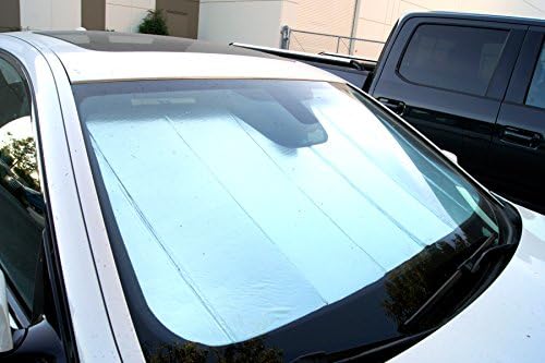 TuningPros SS-266 Custom Fit Car Whindshield Sun Shade Protector, Sunshade Visor Silver & Grey 1-PC сет компатибилен со 2013-2018 Nissan Altima
