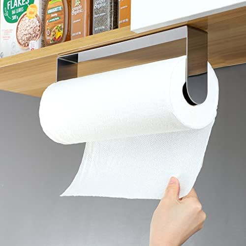 Држач за лепила за лепило од лепило од пешкир од Yigii под кабинет + полиран без дупчење хартиена крпа за решетки за хартија