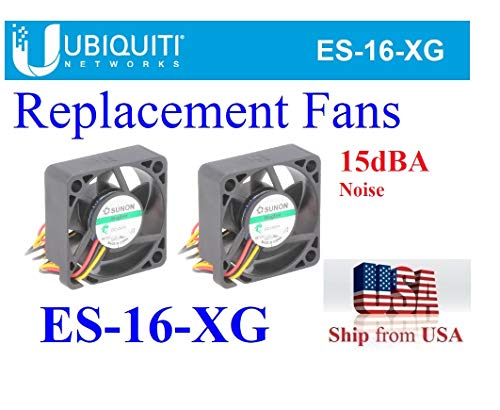 2x тивки компатибилни вентилатори за Ubiquiti US-16-XG, ES-16XG прекинувачи. Тивка