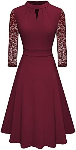 Icodod фустан женски 2023 лето испуштено издвојување јака со долг ракав, патувајќи големи врзани линии фустани за жени