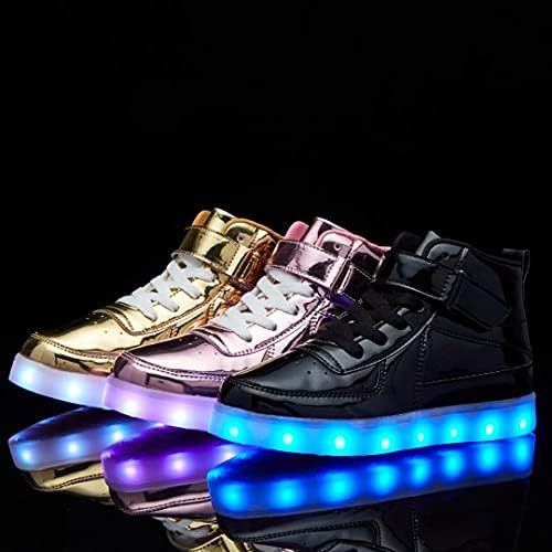 Суфуину Децата Ги Осветлуваат Чевлите Со USB Полнење Трепкачки LED ПАТИКИ Високи Врвни Прозрачни Танцувачки Чевли За Момчиња И